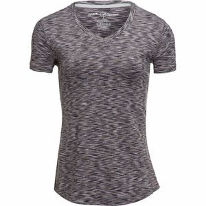 New York Laundry Space Dye Short-Sleeve V-Neck Performance T-Shirt - Women's