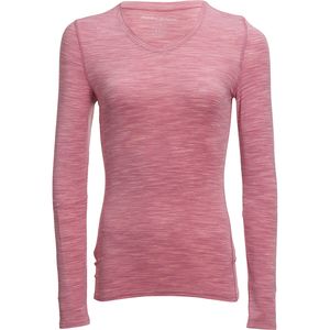 New York Laundry Space Dye Long-Sleeve V-Neck Performance T-Shirt - Women's