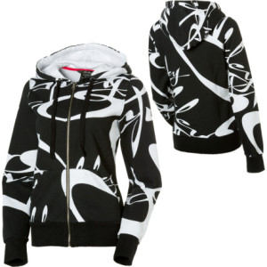 Oakley Script Pattern Full Zip Hooded Sweatshirt Womens