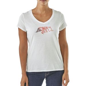 Patagonia Live Simply Sleeping Out Organic V-Neck T-Shirt - Women's