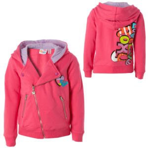 Roxy Bad To The Bone Full-Zip Hooded Sweatshirt - Little Girls'