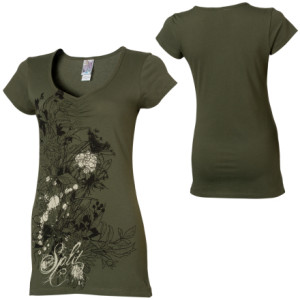 Split Painted Floral 2 Top - Women's