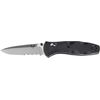Benchmade Osborne Barrage Knife Black/Combo Edge Drop-Point-Silver, One Size - assisted opening knife,thumb studs,serrated,folding knife