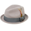 Brixton Gain Felt Hat Light Grey Felt, L-7 1/2