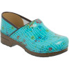 Dansko MTO Professional Floral Croc Clog - Women's Turquoise Floral Croc, 41.0