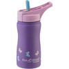 Eco Vessel Frost Triple Insulated Steel Bottle With Straw Top - Kids' - 13oz&nbsp;Purple W/ Butterfly