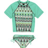 Hurley Phoenix Surf Set Swimsuit - Toddler Girls'&nbsp;Aqua