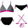 Hurley Surfside Stripe Banded Triangle & Tunnel Swimsuit - Girls'