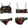 Hurley Flamo Crop Top & Tab Side Swimsuit - Girls'