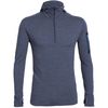 Icebreaker Compass Half-Zip Pullover Hoodie - Men's&nbsp;Fathom Heather/Fathom Heather/Cyan