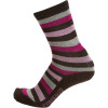 Icebreaker City Lite Crew Sock - Women's Java/Bone/Cranberry/Rose, L