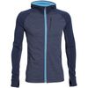 Icebreaker Quantum Hooded Full-Zip Shirt - Long-Sleeve - Men's&nbsp;Fathom Heather/Admiral/Cyan