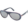 I Ski Outhouse Sunglasses Blue White Red/Polycarbonate Smoke W/Silver Mirror, One Size