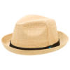 LiViTY Don Mon Straw Fedora Natural, L/XL
