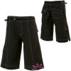 Loeka Midnight Black/Pink Stitching Downhill Bike Short - Women's