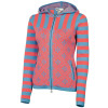 Neve Designs Electra Mixed Print Full Zip Hooded Sweater - Women's