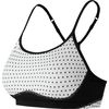 New Balance Tenderly Obsessive Sports Bra - Women's&nbsp;White/Black Print