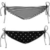 Roxy Rock Steady 70's Lowrider Tie Side Reversible Bikini Bottom - Women's