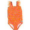 Roxy Sand Blossom Ruffle One-Piece Swimsuit - Girls'