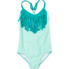 Roxy Wild & Free Sporty Fringe One-Piece Swimsuit - Girls'