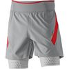 Salomon S-Lab Exo Twinskin Short - Men's&nbsp;Aluminium/Racing Red/White