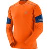 Salomon Agile T-Shirt - Long-Sleeve - Men's&nbsp;Clementine-X/Midnight Blue