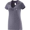 Salomon Elevate Seamless T-Shirt - Short-Sleeve - Women's&nbsp;Nightshade Grey