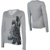Fauxliage V-Neck T-Shirt - Long-Sleeve - Women's