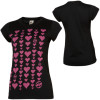 Split  Polka Dot Hearts T-Shirt - Short-Sleeve - Women's