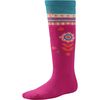 SmartWool Wintersport Flower Patch Sock - Kids'&nbsp;Bright Pink