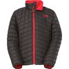The North Face Thermoball Full-Zip Jacket - Boys'&nbsp;Graphite Grey/Fiery Red