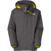 The North Face Resolve Jacket - Boys Graphite Grey/Sulphur Spring Green, XS - kids' rain jacket,kids' hiking jacket,kids' wind shell,youth rain jacket,kids' summer jacket