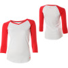 Vans Keepin' It Simple V-Neck Baseball T-Shirt - 3/4 Sleeve - Women's