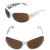See White Mod Pods Print/Brown Anon Rufus Sunglasses