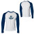 See White/Evening Blue Blurr Beatnik T-Shirt - Long-Sleeve - Men's