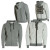 See Heather Grey Brixton Malice Full-Zip Hooded Sweatshirt - Men's