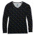 See Black Polka Squares Burton Mid Layer V-Neck Shirt - Women's