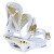 See White/Gold Burton Escapade Snowboard Binding - Women's