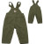 See Light Olive Carhartt Washed Duck Bib Overall Pant - Infant