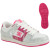 See White/White/Crazy Pink DC Manteca 2 Skate Shoe - Women's