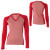 See Red/Ecru Driza-Bone V-Neck Stripe Shirt - Long-Sleeve - Women's
