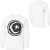 See White/Heather Grey Foundation OG Star & Moon / Franken Offical T-Shirt - Long-Sleeve - Men's - 2 Pack