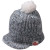 See White/Black Foursquare Homespun Visor Beanie - Women's
