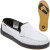 See White Pinstripe Globe Castro Shoe - Men's