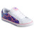 See White/Blue Flower Globe Chalice Skate Shoe - Women's