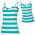See Lagoon/White Horny Toad Wren Tank Top - Women's