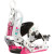 See White/Pink K2 Cinch Vette Snowboard Binding - Women's