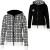 See White/Black, Black/White Nikita IDA Full-Zip Reversible Hooded Sweatshirts - Women's 