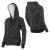 See Black Oakley Geo Plaid Sherpa Fleece Full-Zip Hooded Sweatshirt - Women's