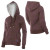 See Earth Brown Oakley Geo Plaid Sherpa Fleece Full-Zip Hooded Sweatshirt - Women's